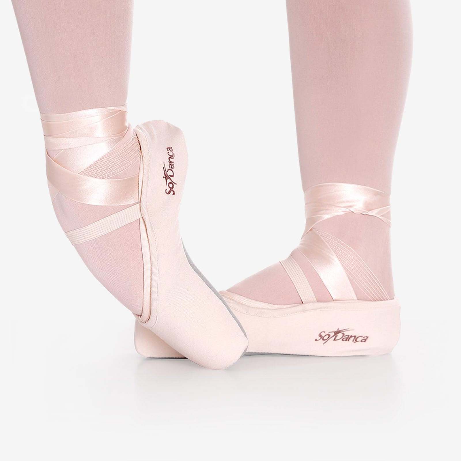 The Pointe Shoe Cover - AC12, Pointe Shoe Cover with Attached Pre-Sewn Elastics is part of the Só Dança range of Apparel & Accessories. See more details and sizing information
