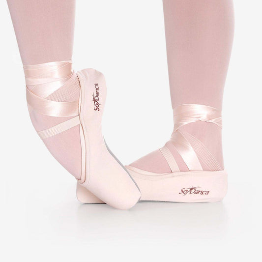 The Pointe Shoe Cover - AC12, Pointe Shoe Cover with Attached Pre-Sewn Elastics is part of the Só Dança range of Apparel & Accessories. See more details and sizing information