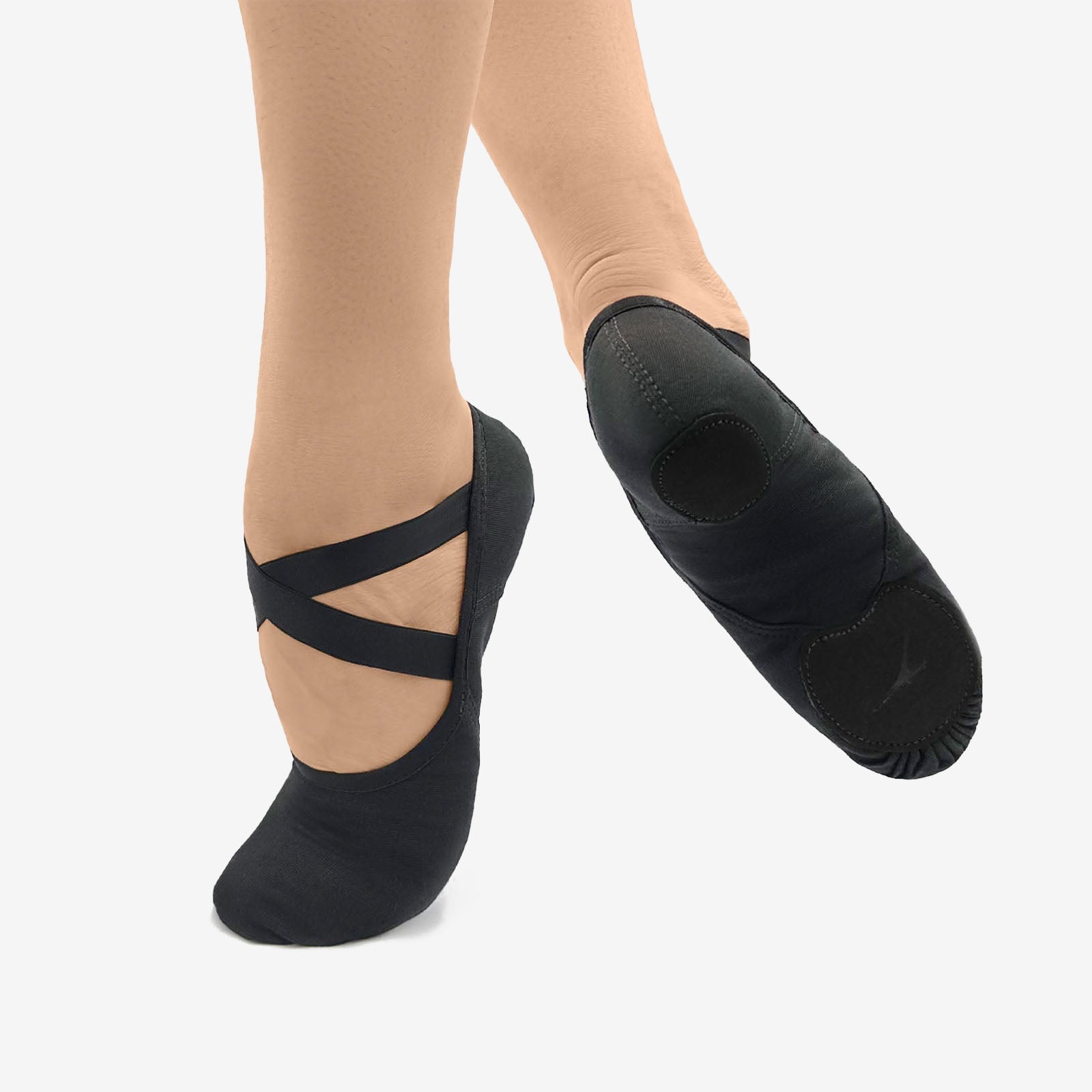 Vegan Stretch Canvas Split Sole Ballet Shoe