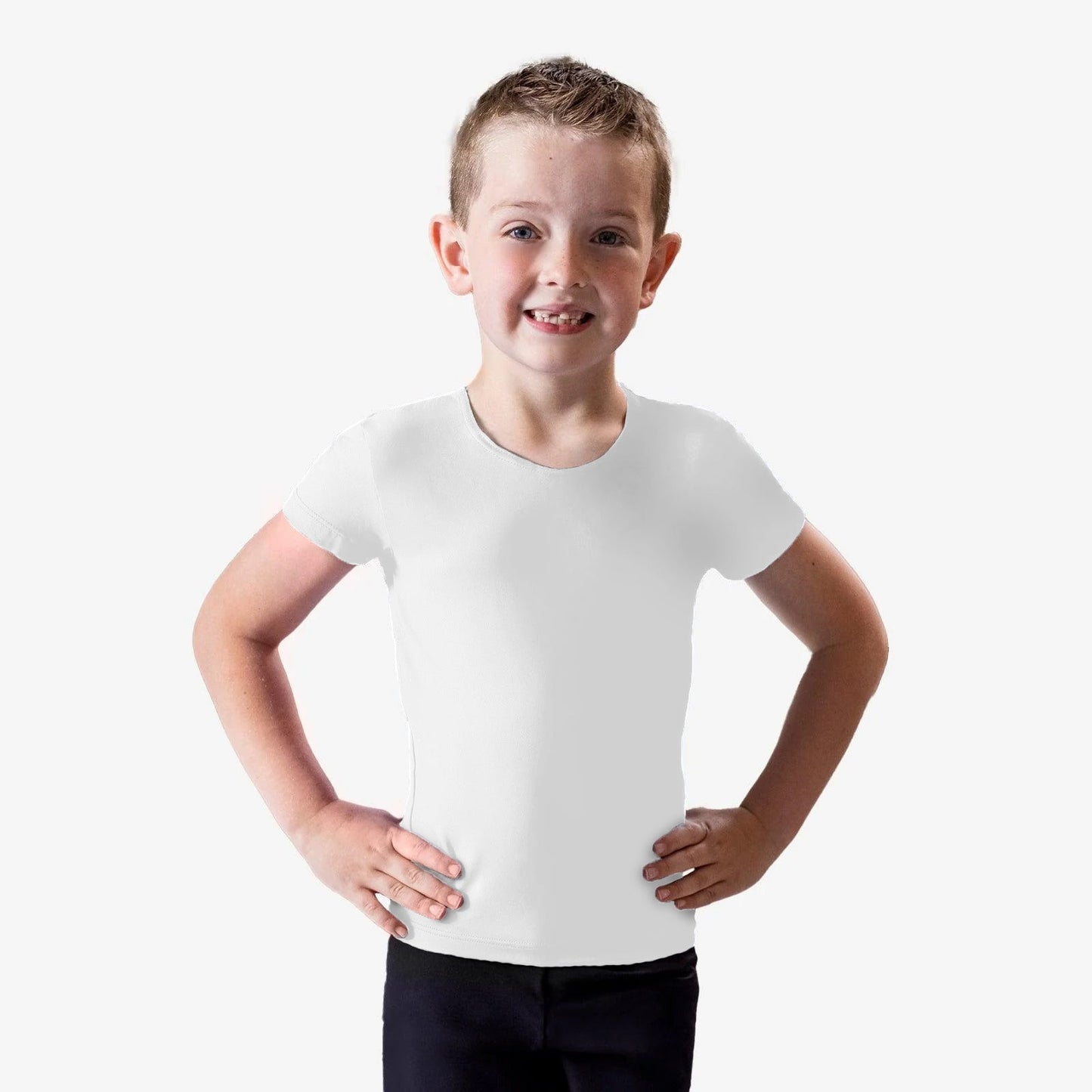 The Franco Kid's Top - SL112 (Men), Boy's Crew Neck Ballet Top is part of the Só Dança range of Shirts & Tops. See more details and sizing information here.