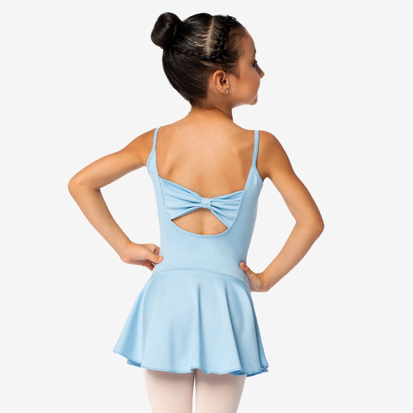The Lucinda - SL120, Child Camisole Dress Leotard with Bow on Back  is part of the Só Dança range of Leotards & Unitards. See more details and sizing information here.