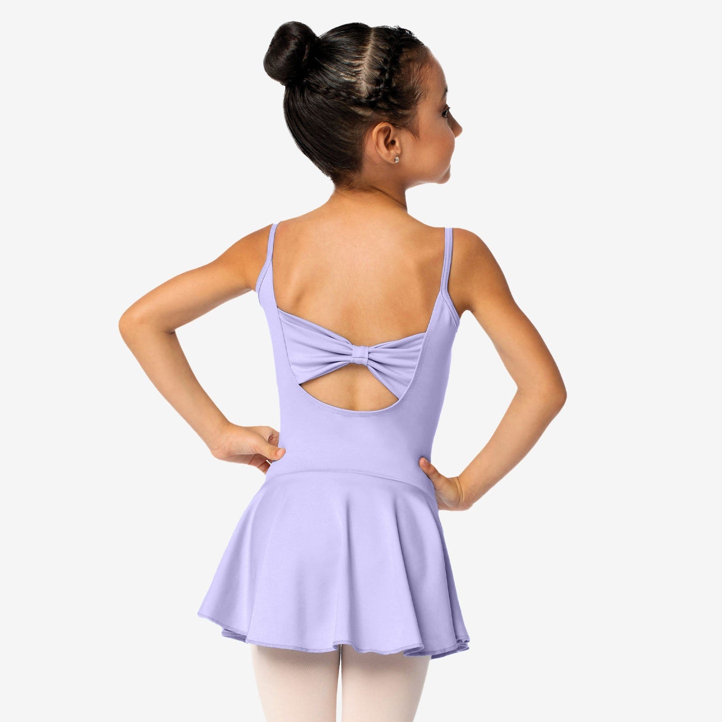 The Lucinda - SL120, Child Camisole Dress Leotard with Bow on Back  is part of the Só Dança range of Leotards & Unitards. See more details and sizing information here.