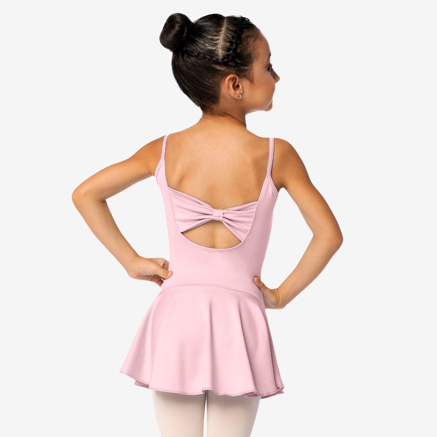 The Lucinda - SL120, Child Camisole Dress Leotard with Bow on Back  is part of the Só Dança range of Leotards & Unitards. See more details and sizing information here.