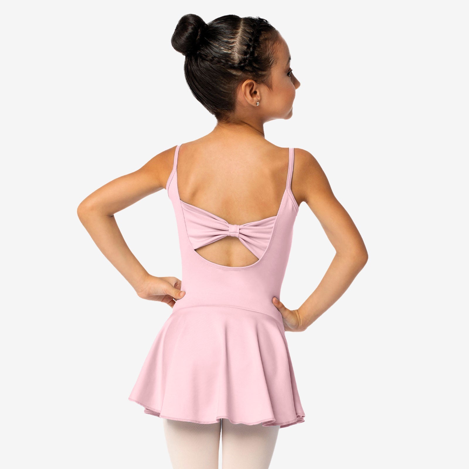 The Lucinda - SL120, Child Camisole Dress Leotard with Bow on Back  is part of the Só Dança range of Leotards & Unitards. See more details and sizing information here.