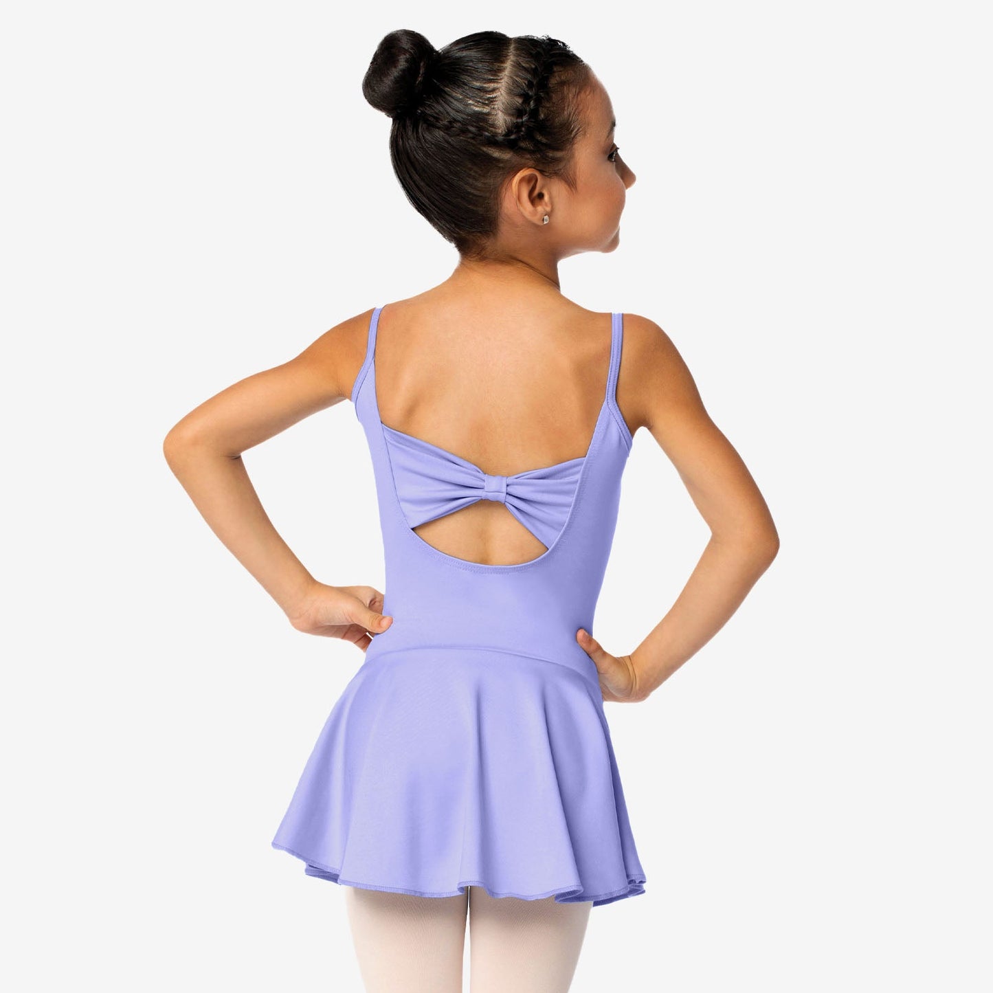 The Lucinda - SL120, Child Camisole Dress Leotard with Bow on Back  is part of the Só Dança range of Leotards & Unitards. See more details and sizing information here.