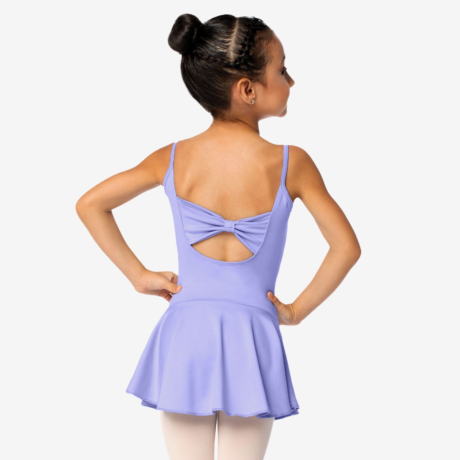 The Lucinda - SL120, Child Camisole Dress Leotard with Bow on Back  is part of the Só Dança range of Leotards & Unitards. See more details and sizing information here.