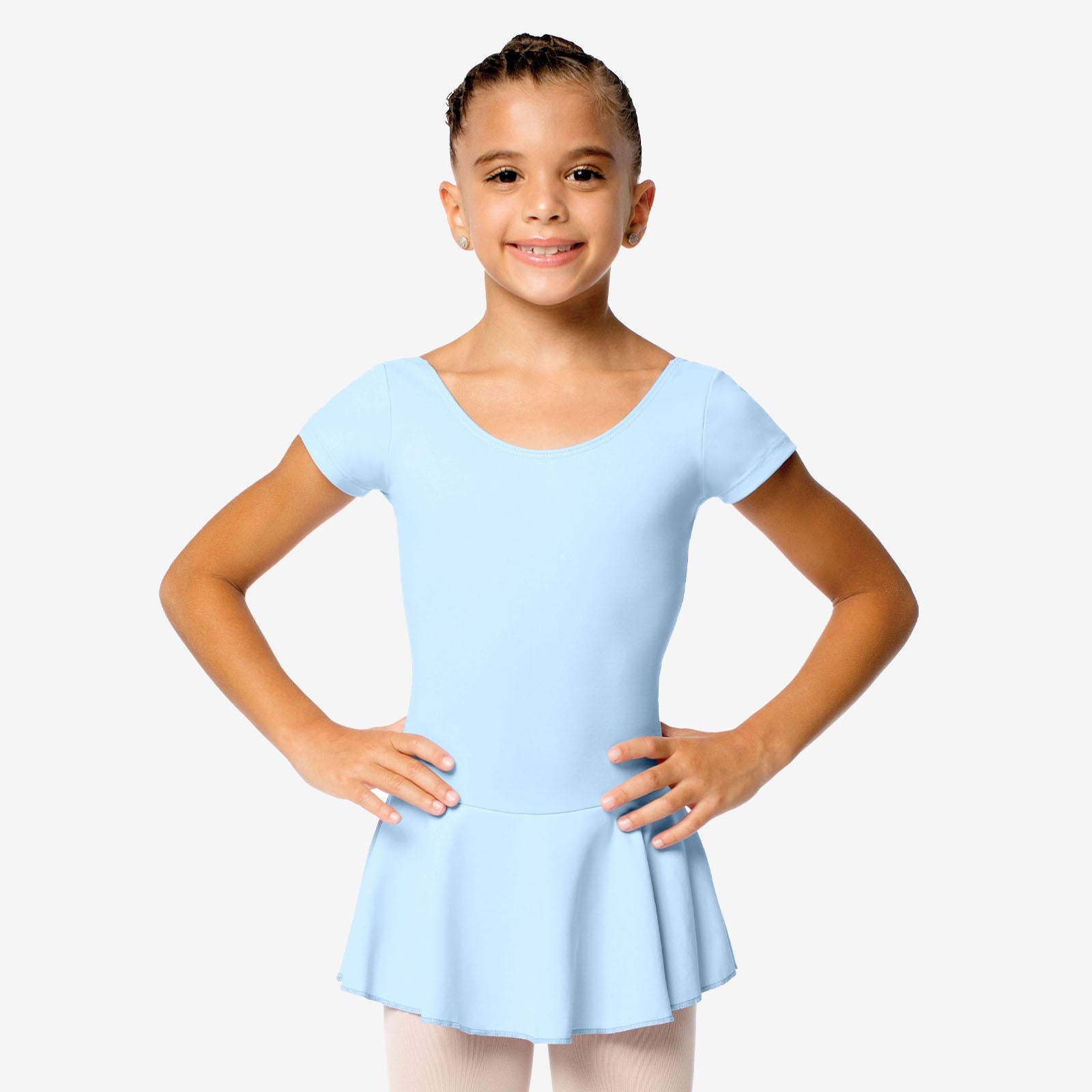 The Christabel - SL122, Child Cap Sleeve Dress Leotard with Bow on Back is part of the Só Dança range of Leotards & Unitards. See more details and sizing information here.