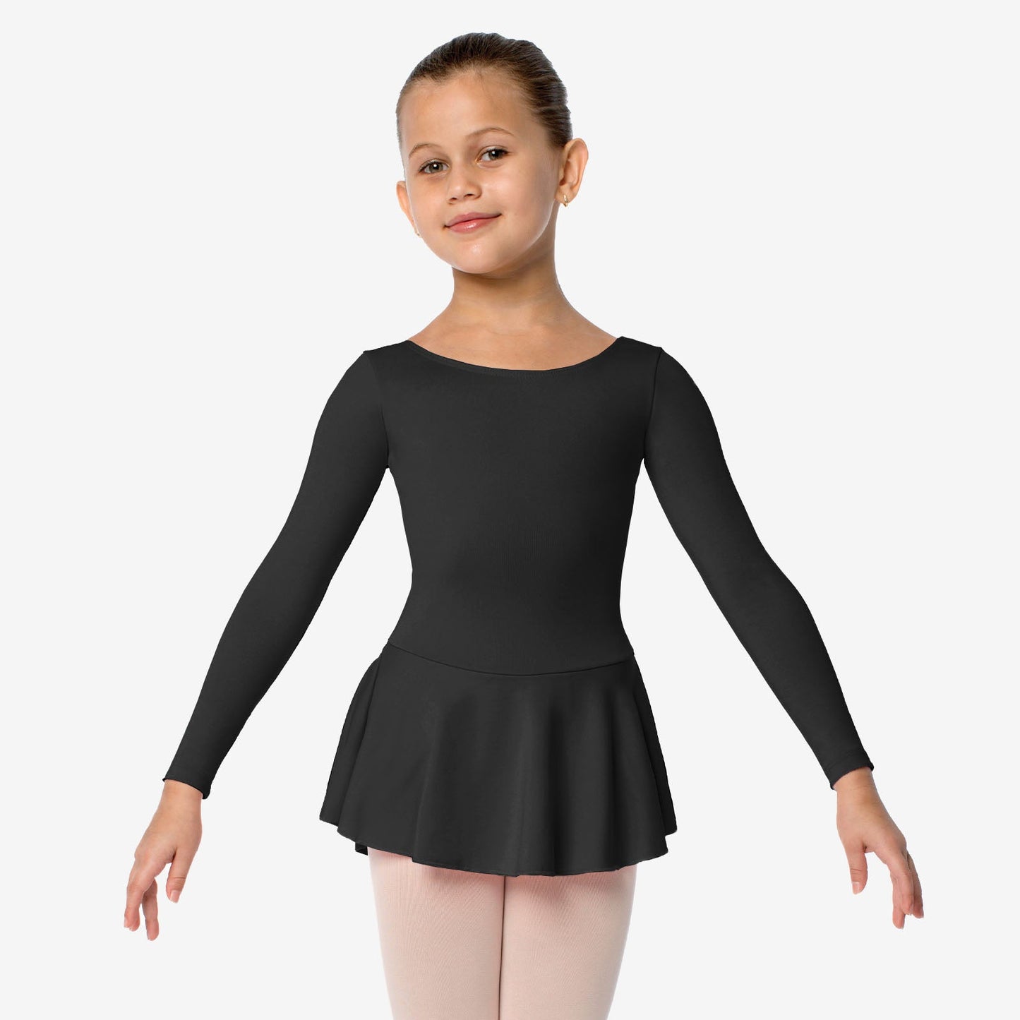 The Gillian - SL123, Child Long Sleeve Dress Leotard with Bow on Back is part of the Só Dança range of Leotards & Unitards. See more details and sizing information here.