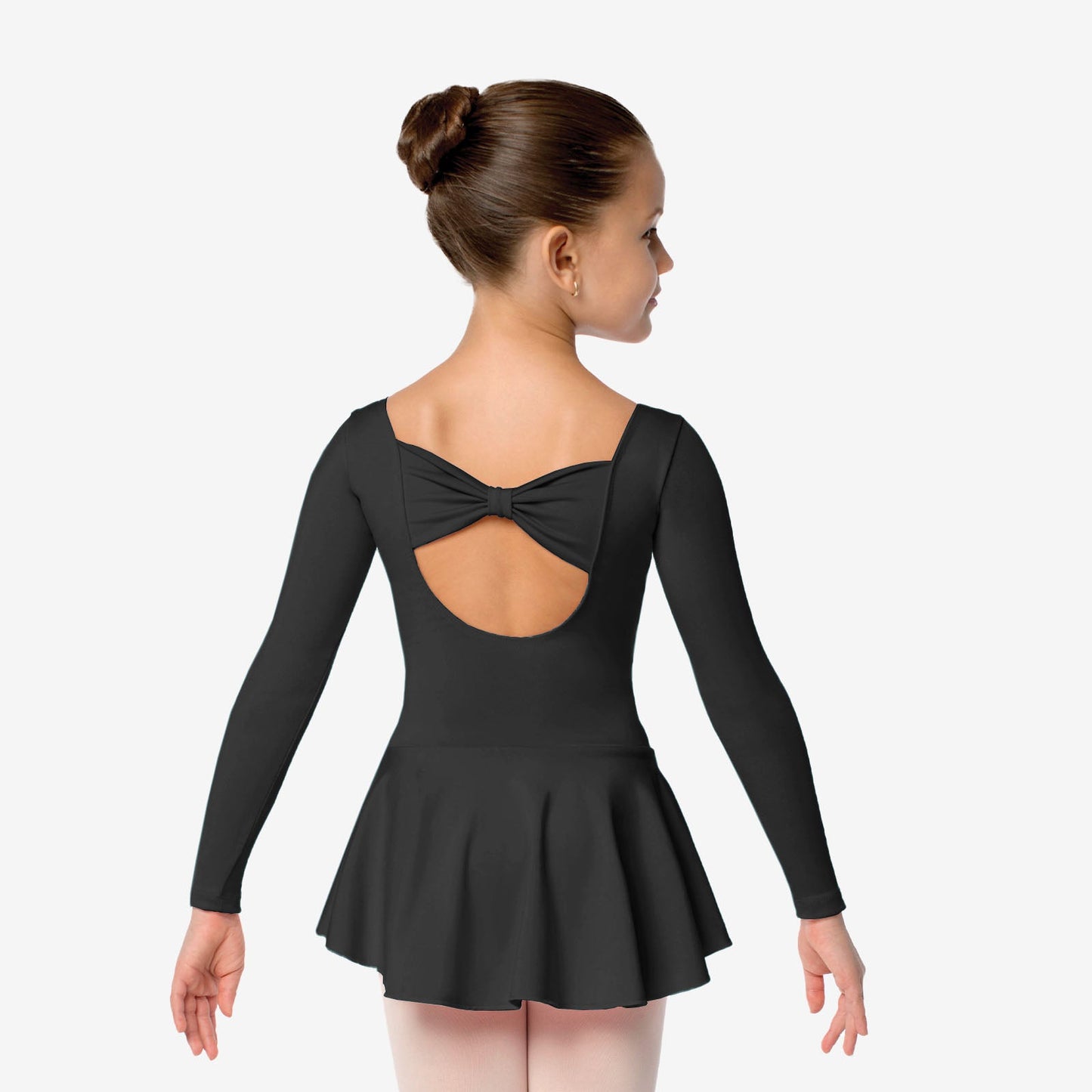 The Gillian - SL123, Child Long Sleeve Dress Leotard with Bow on Back is part of the Só Dança range of Leotards & Unitards. See more details and sizing information here.