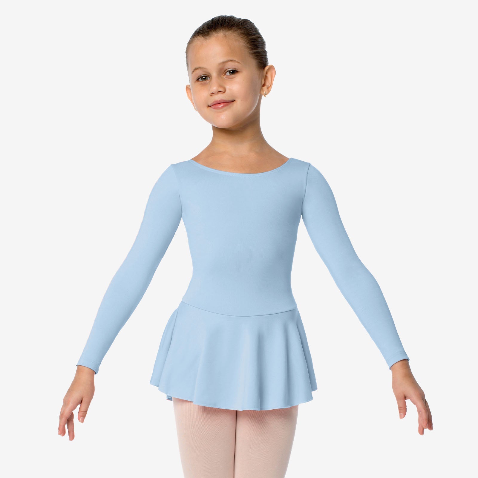 The Gillian - SL123, Child Long Sleeve Dress Leotard with Bow on Back is part of the Só Dança range of Leotards & Unitards. See more details and sizing information here.