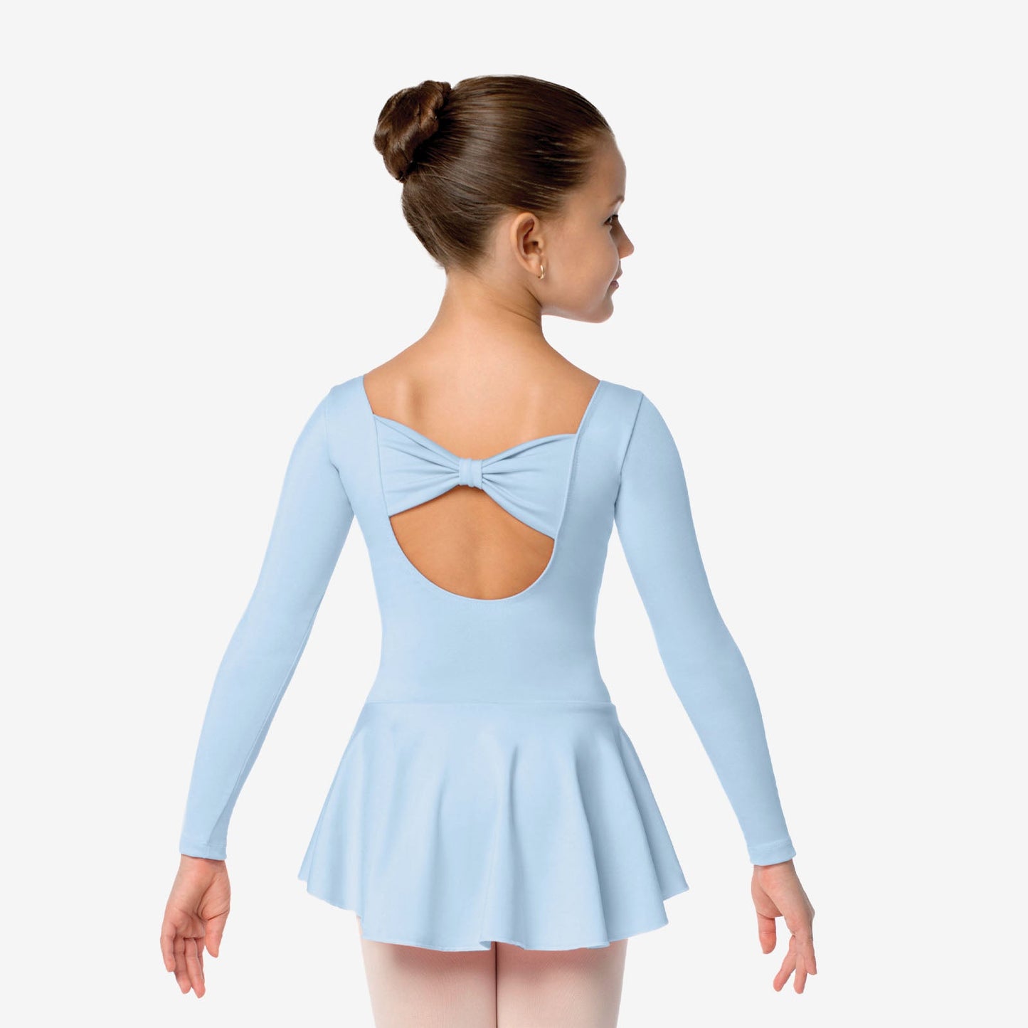 The Gillian - SL123, Child Long Sleeve Dress Leotard with Bow on Back is part of the Só Dança range of Leotards & Unitards. See more details and sizing information here.