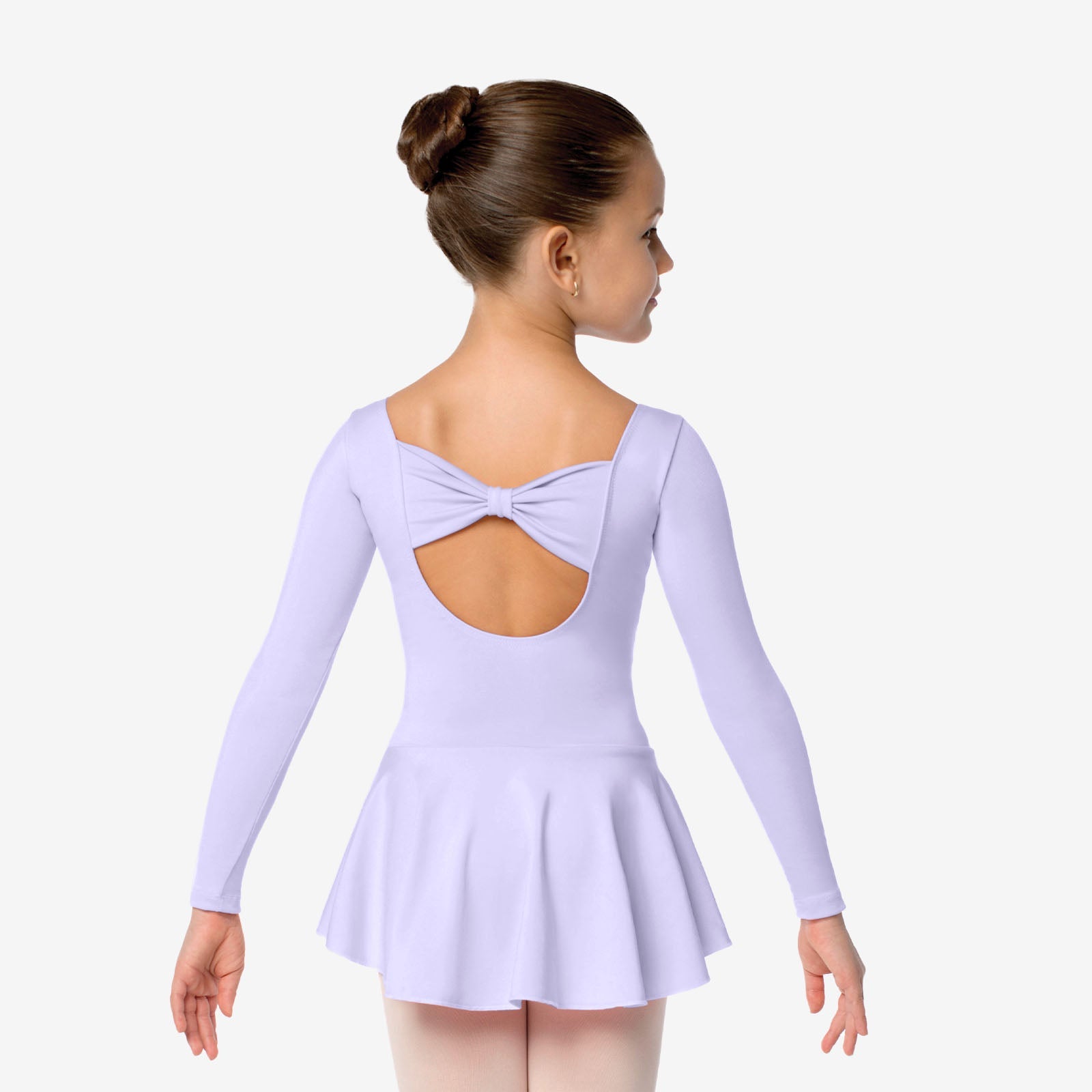The Gillian - SL123, Child Long Sleeve Dress Leotard with Bow on Back is part of the Só Dança range of Leotards & Unitards. See more details and sizing information here.