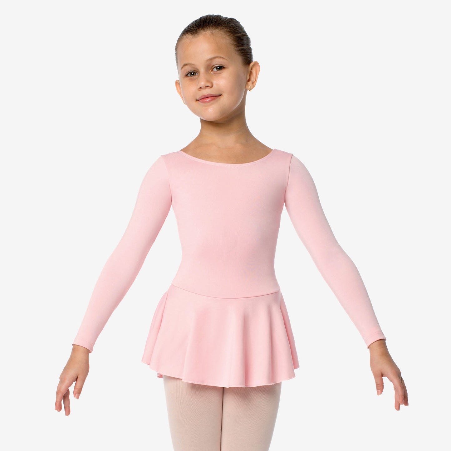 The Gillian - SL123, Child Long Sleeve Dress Leotard with Bow on Back is part of the Só Dança range of Leotards & Unitards. See more details and sizing information here.
