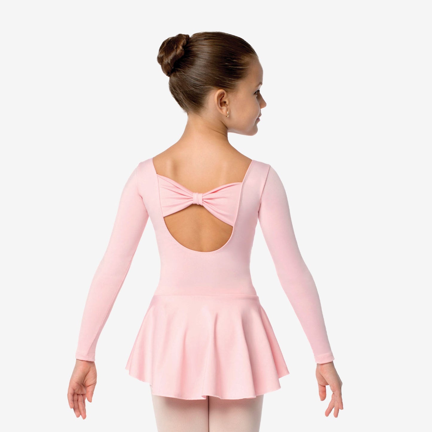 The Gillian - SL123, Child Long Sleeve Dress Leotard with Bow on Back is part of the Só Dança range of Leotards & Unitards. See more details and sizing information here.