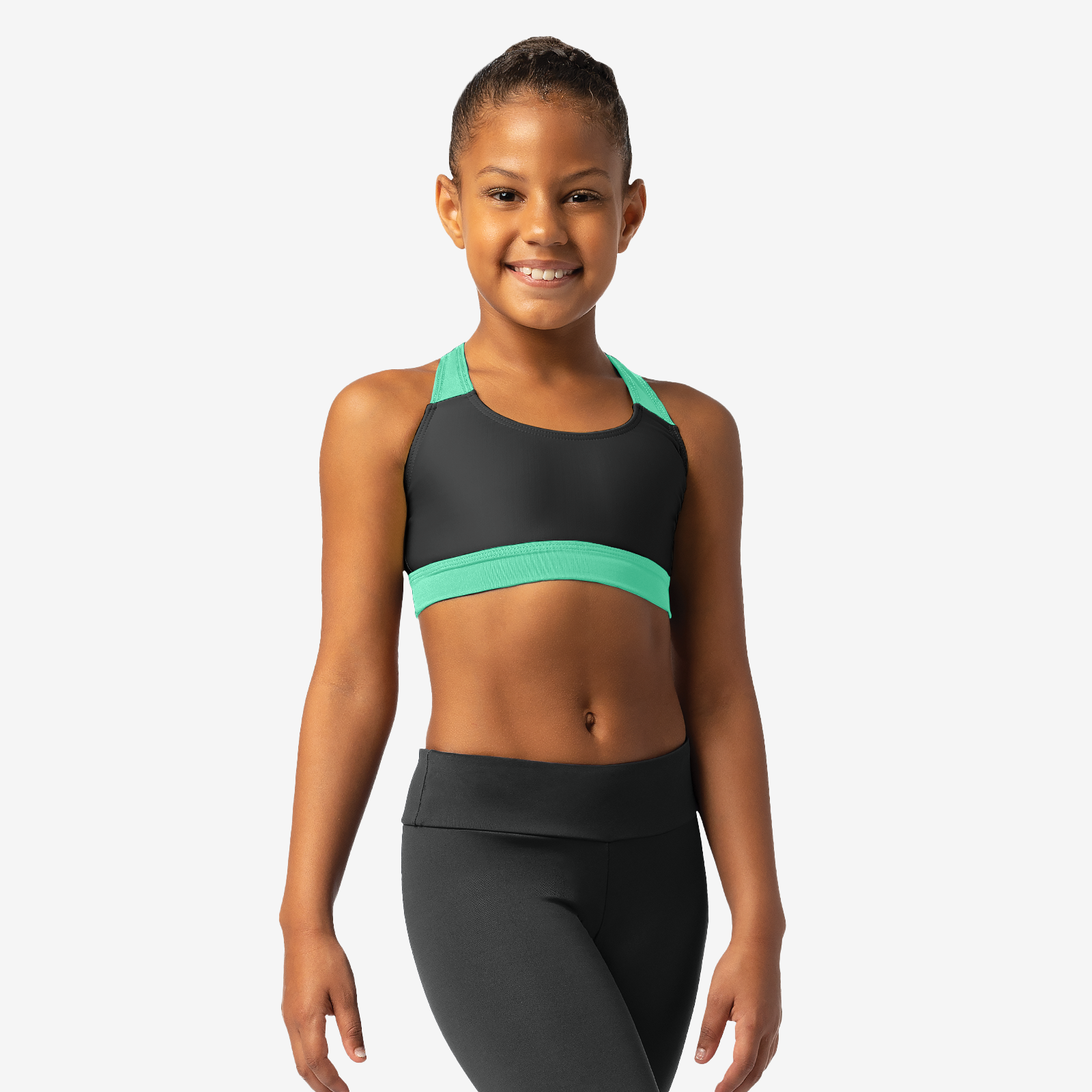 The Layla Kid's Top - SL144, Child Bralette Top with Criss-Cross Straps is part of the Só Dança range of Shirts & Tops. See more details and sizing information here.