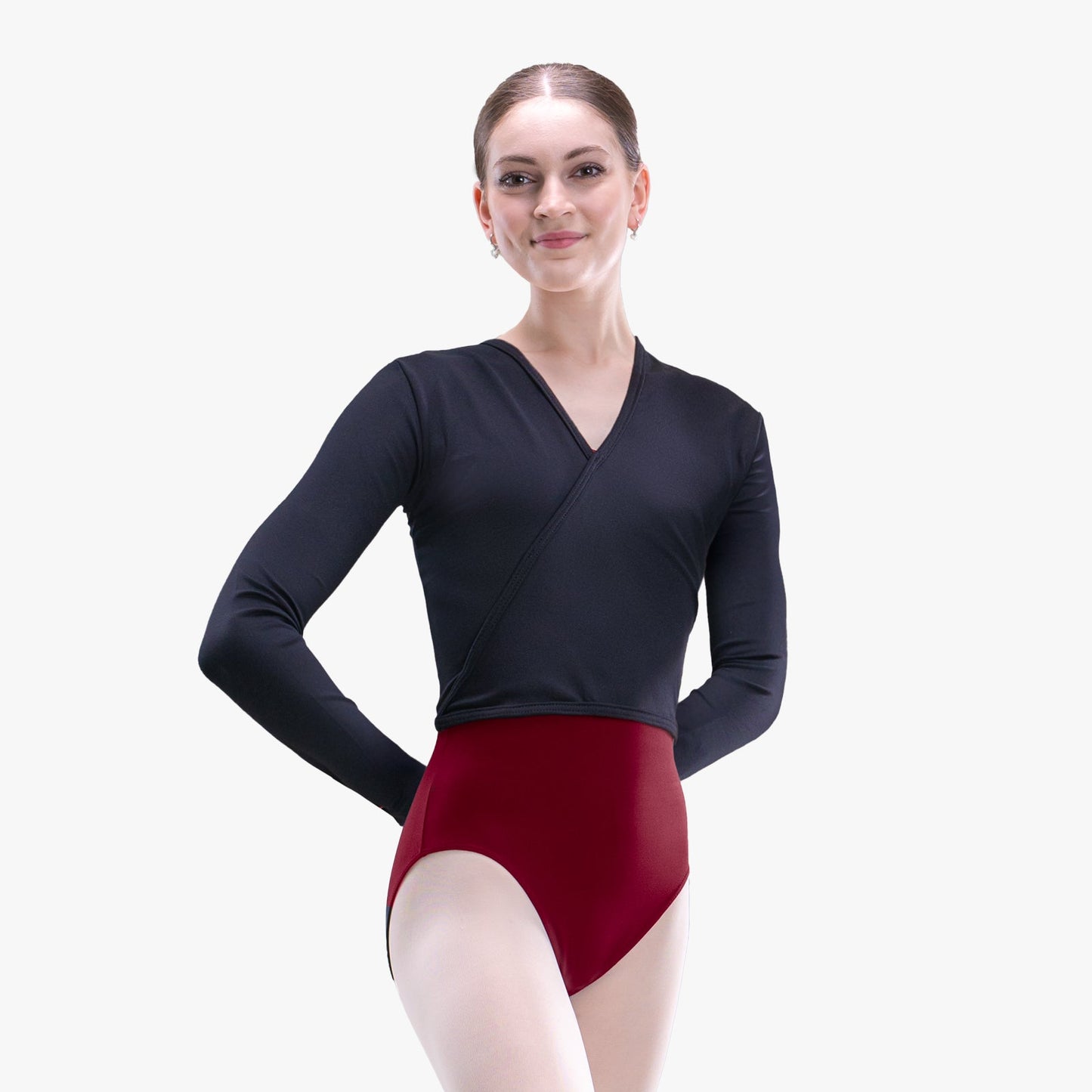  The Frida - SL1917, Adult V-Neck Long Sleeve Mock Wrap Top is part of the Só Dança range of Shirts & Tops. See more details and sizing information here.
