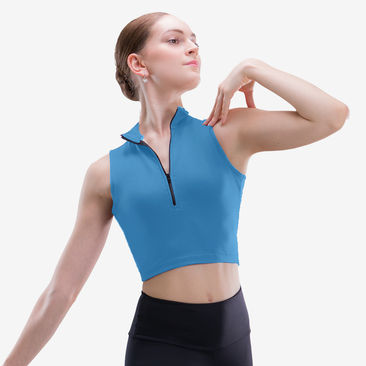 The Show Top - SL199, Adult Mock Neck Top with 1/4 Zipper is part of the Só Dança range of Shirts & Tops. See more details and sizing information here.