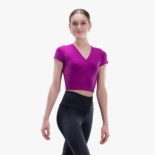 The Ember Top - SL205, Adult Mock Wrap Top with Short Sleeves is part of the Só Dança range of Shirts & Tops. See more details and sizing information here.