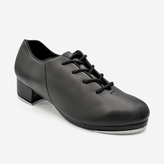 Adult Man-Made Leather Tap Shoe with Notched Heel for Achilles