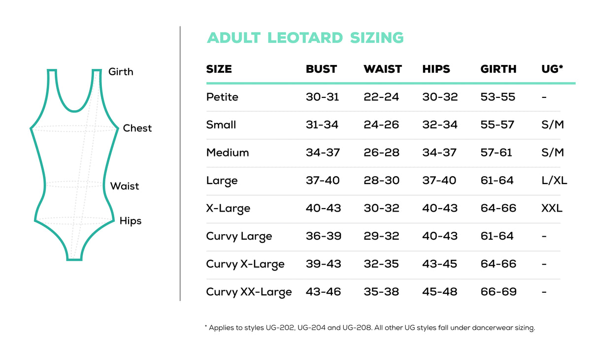 Size Charts Só Dança Partners