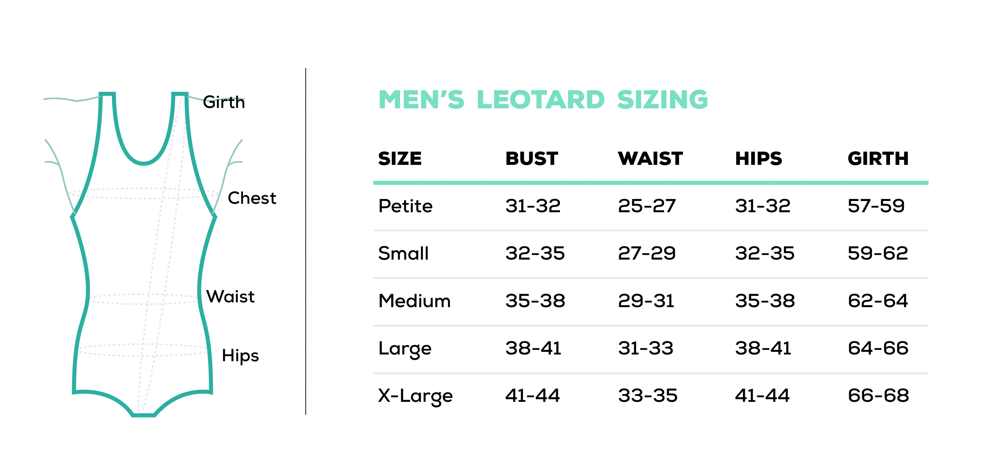 Size Charts Só Dança Partners
