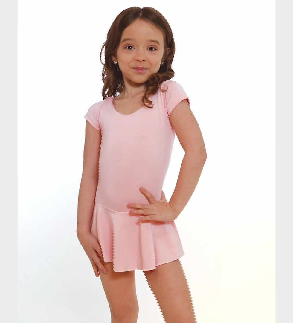 The Christabel - SL122, Child Cap Sleeve Dress Leotard with Bow on Back is part of the Só Dança range of Leotards & Unitards. See more details and sizing information here.